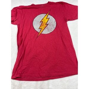 DC Comics Originals The Flash Graphic T-Shirt Red Lightning Bolt Logo Mens Large